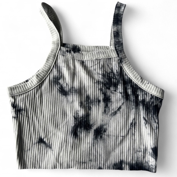 Cute Boho Summer Girlie Tie-Dye Ribbed Women's Crop Top Small - Picture 1 of 6